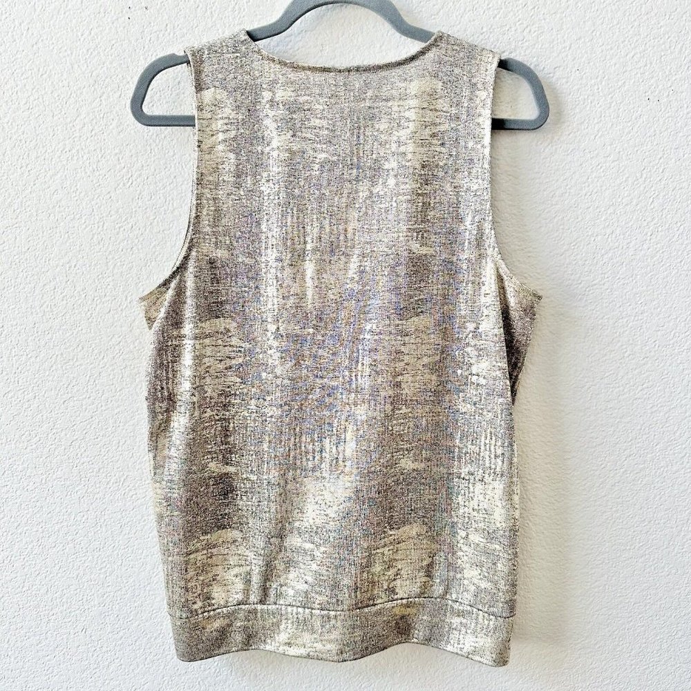 Anthropologie Gold Sabrina Shimmer Wrap Top Size Size XL - Picture 7 of 7